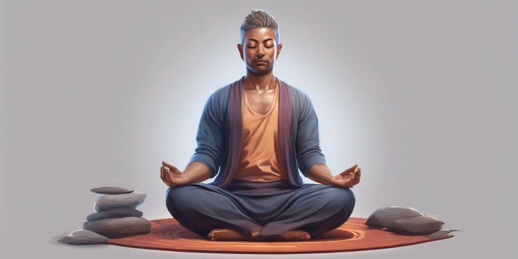 person meditating