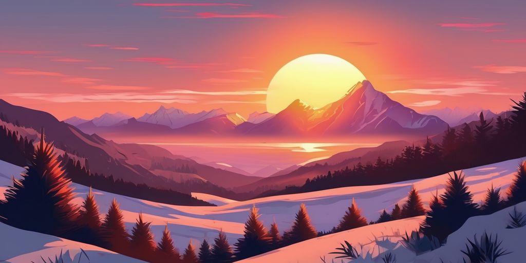 sunrise over mountains